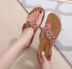 Summer Beach Casual - Floral Women's Flip Flop Sandals