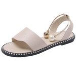Summer Premium Comfortable Pearl Buckle Women Leather Sandals - menzessential