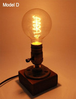Vintage Industrial Wooden Dimmable Table Lamp