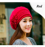 Warm Fashion Flower Knitted Cap