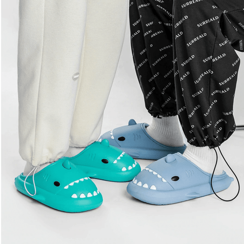 Unisex Cloudy Shark Slip-On Slippers