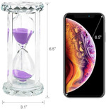 SZAT PRO Hourglass, Sand Timer 30 Min/Mins Hour Glass with Gift Box Package(Purple,Crystal)