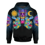 Aztec Sun And Moon Tlaloc Deity Customized 3D All Over Printed Shirt -