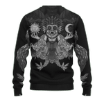 Aztec Tlaloc Sun And Moon Monochrome Customized 3D All Over Printed Shirt -