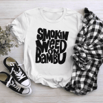 Rap Hiphop Smoking Weed On Bambu Tshirt