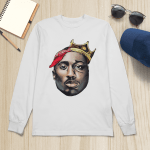 Tupac Shakur Iconic Rapper Crowned Tupac Shakur  Tshirt
