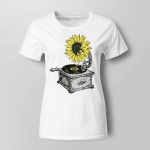 Wu-tang Clan Sunflower Gramophone Record Player Tshirt