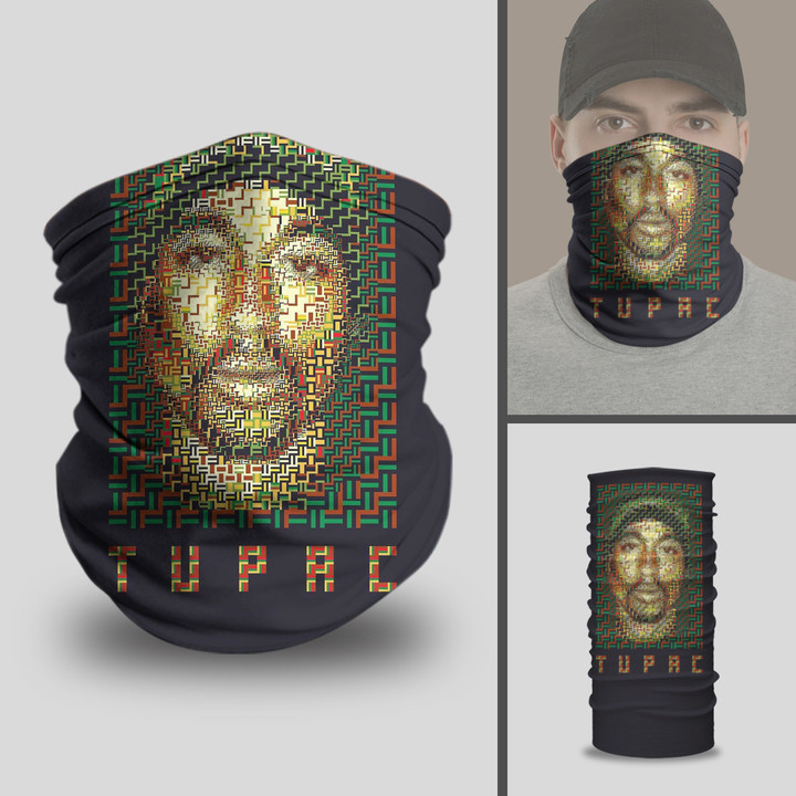 Tupac Shakur Puzzle Neck Gaiter