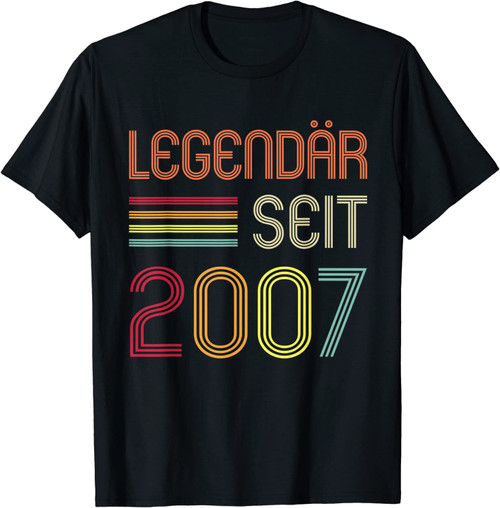 15. Geburtstag Legendär Seit 2007 Geschenk T-Shirt