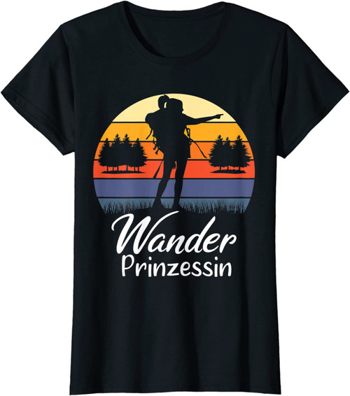 Damen Wandern Wander Sprüche Vintage - Wander Prinzessin Outfit T-Shirt