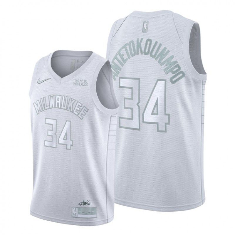 Giannis Antetokounmpo Milwaukee Bucks #34 MVP Jersey – White – Lifewisdom