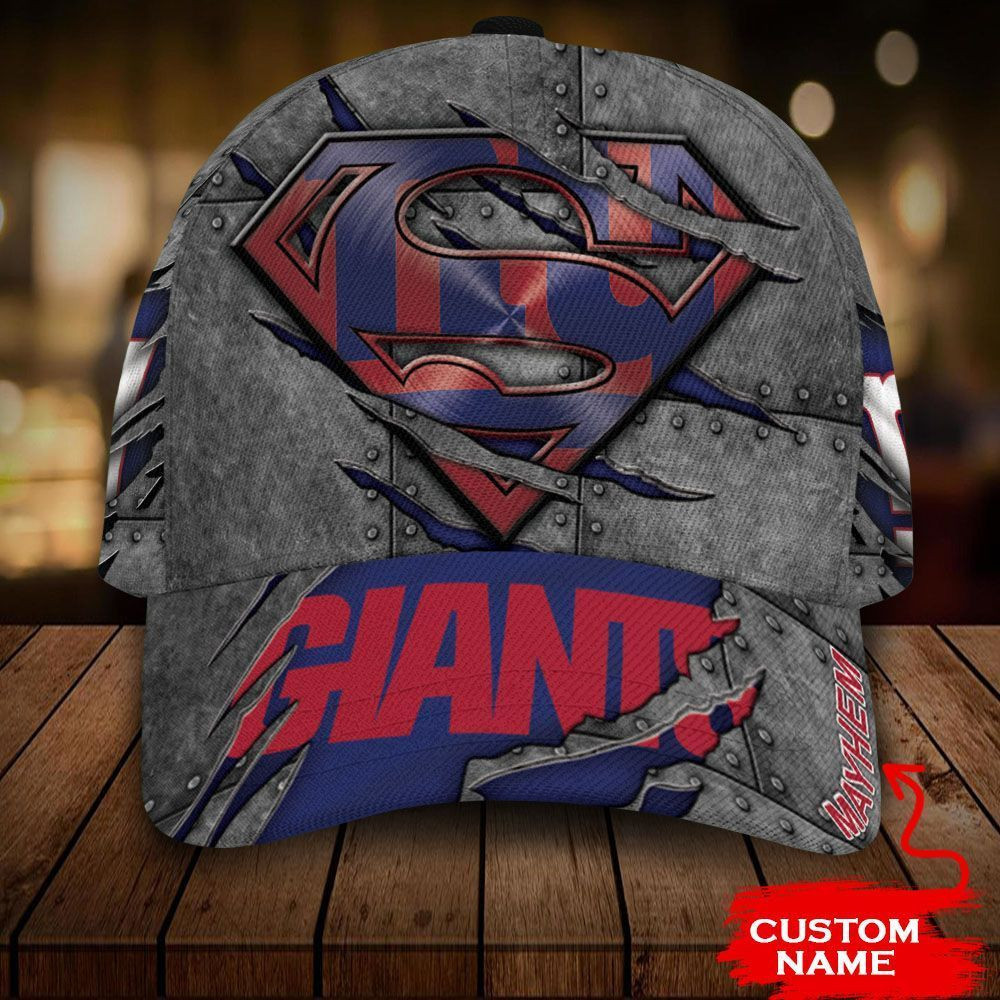 New York Giants 3D Cap NFL Superman Custom Name 12 M3PTT0448