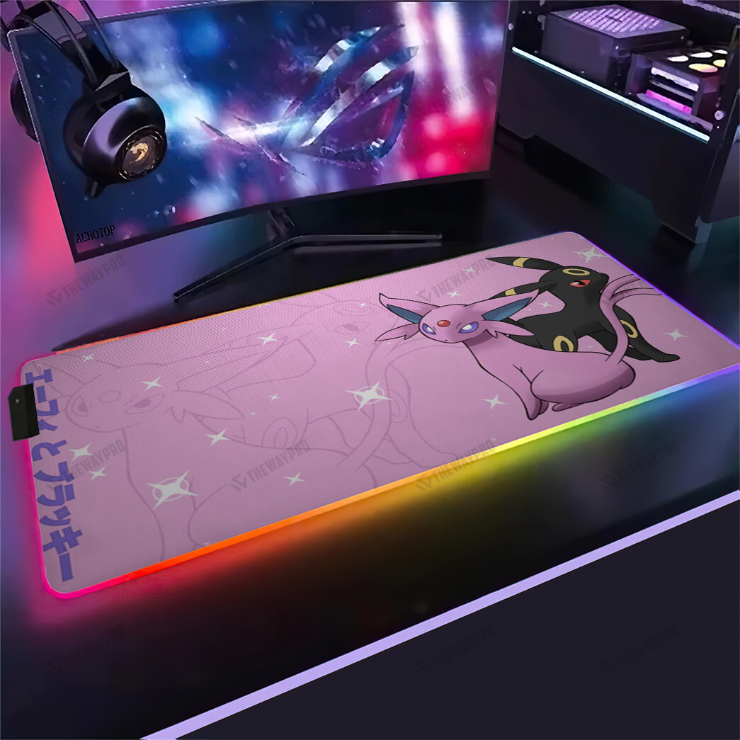 Espeon / Umbreon RGB Led Mouse Pad