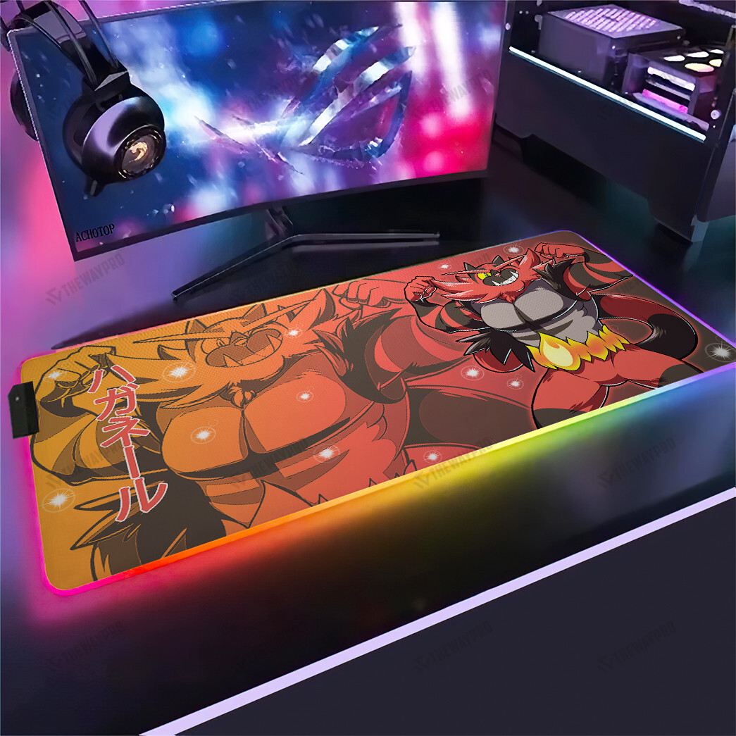 Incineroar RGB Led Mouse Pad