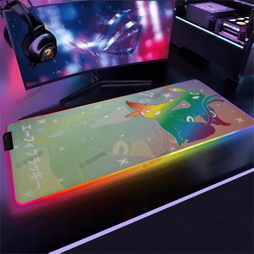 Colorful Espeon Umbreon Custom Led Mousepad