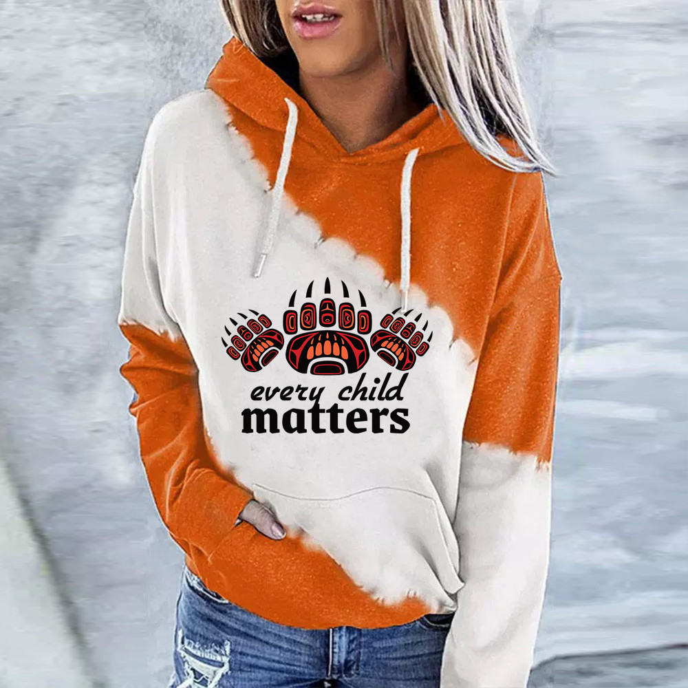 Bear Paw Every Child Matters Hoodie Orange Shirt Day I'm Sorry I Wasn't Taught About Your Pain