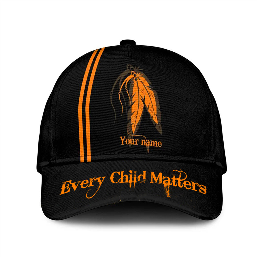 Personalized Feather Every child Matters Hat Orange Day Canada Merchandise