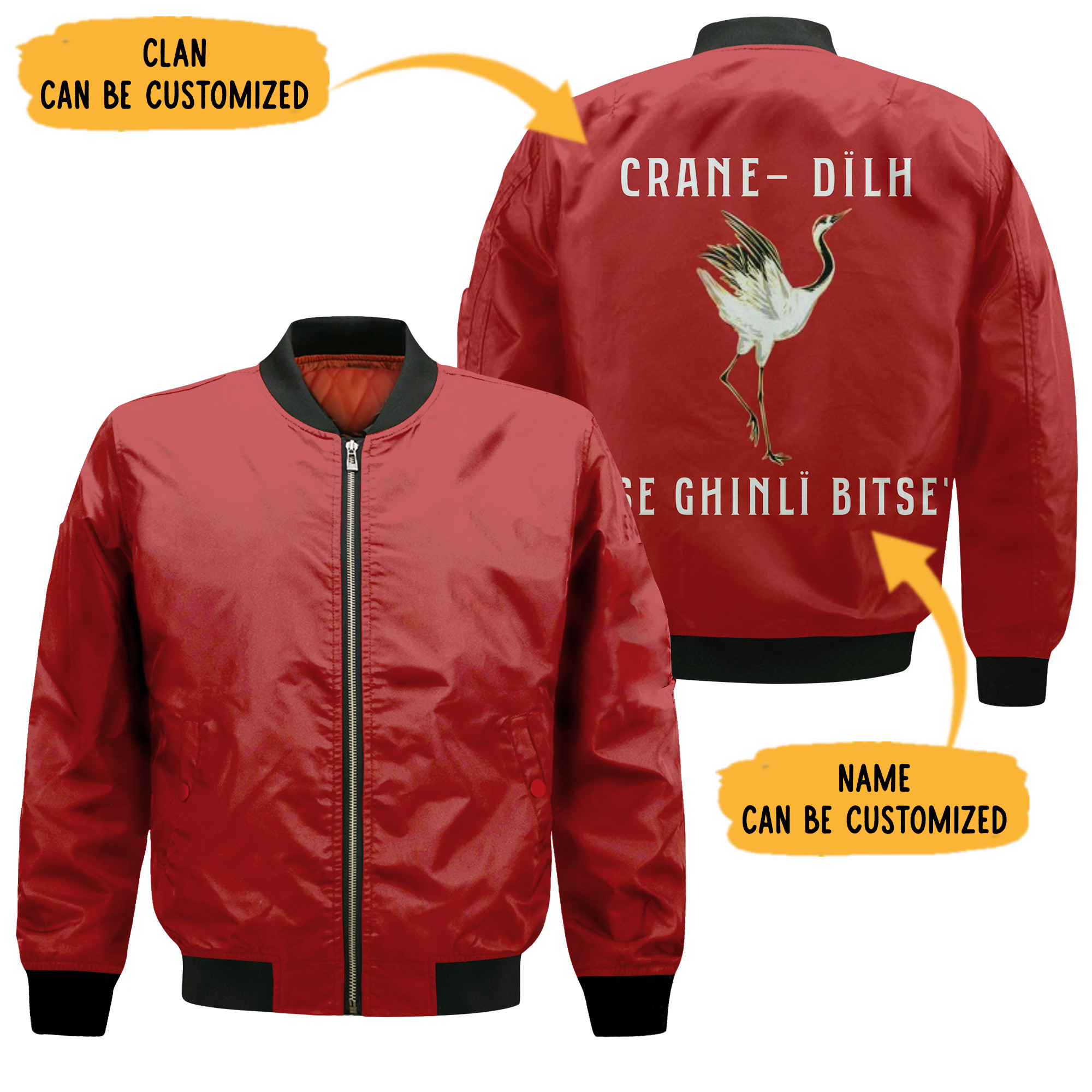 Personalized Crane Bird Every Child Matters Bomber Jacket Gift For Boyfriend
