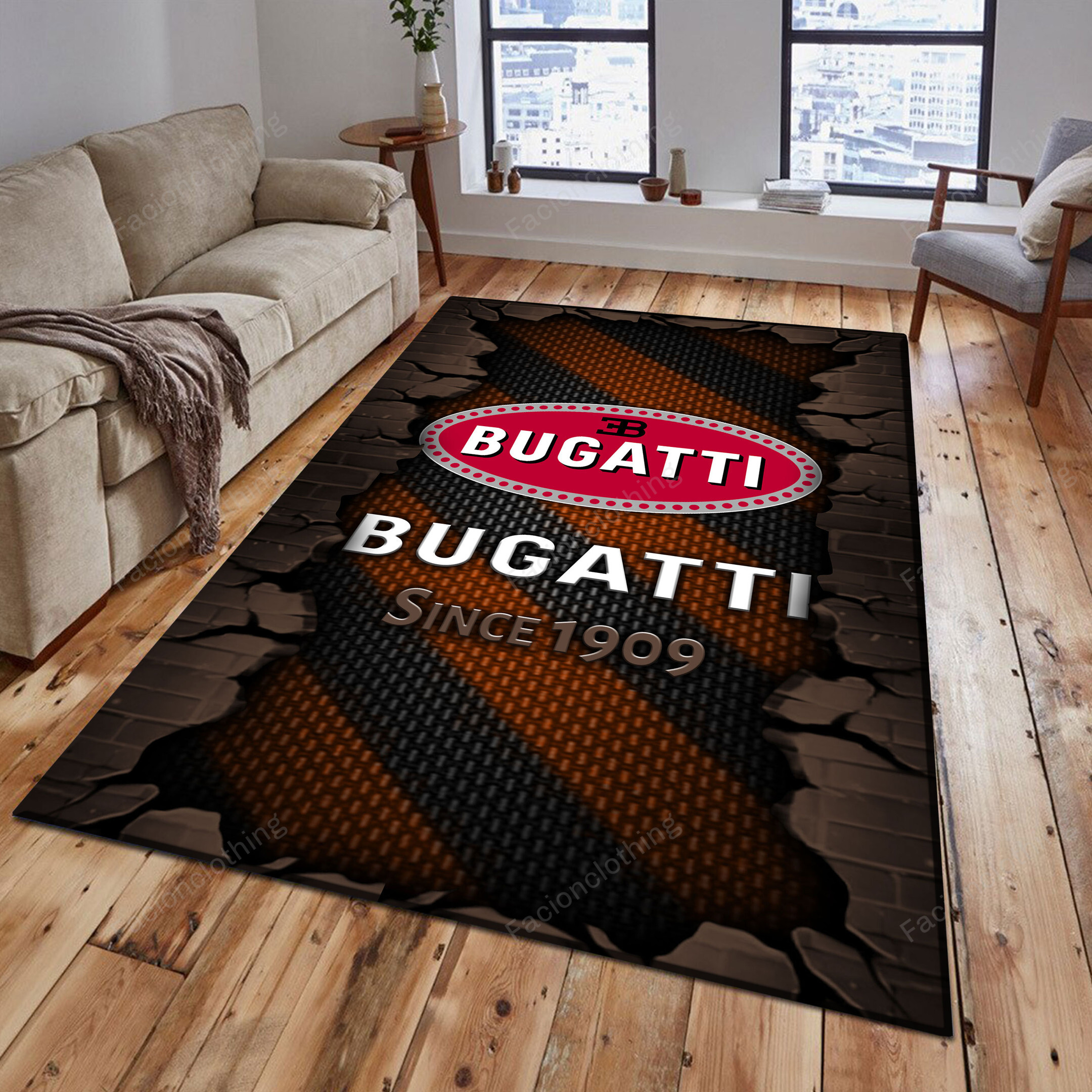 Bugatti Rug Multicolor DMHF0333 - Chevron Garment