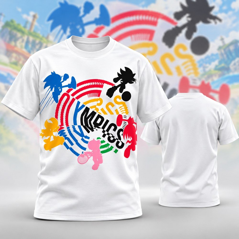 Sonic The Hedgehog Merch Olympic Games Ioc Sega T-Shirt Olympic Outfit Gifts For Sega Lovers