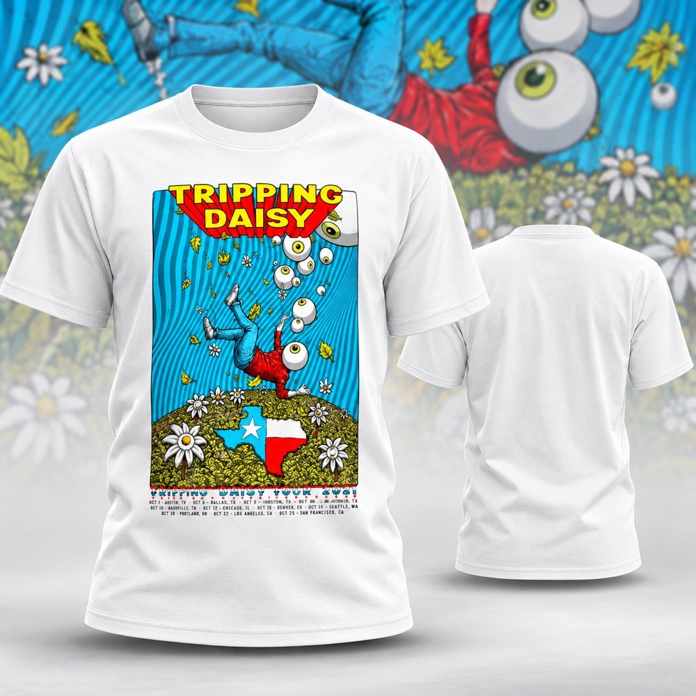 Tripping Daisy Merch Fall Texas Tour T-Shirt Tripping Daisy Concert Apparel Gifts For Fan