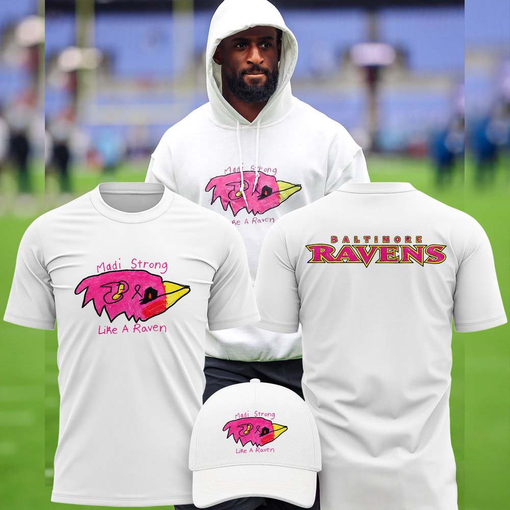 Baltimore Ravens Merch Madi Strong T-Shirt Young Heroes Battling Cancer Apparel Best Gifts Idea