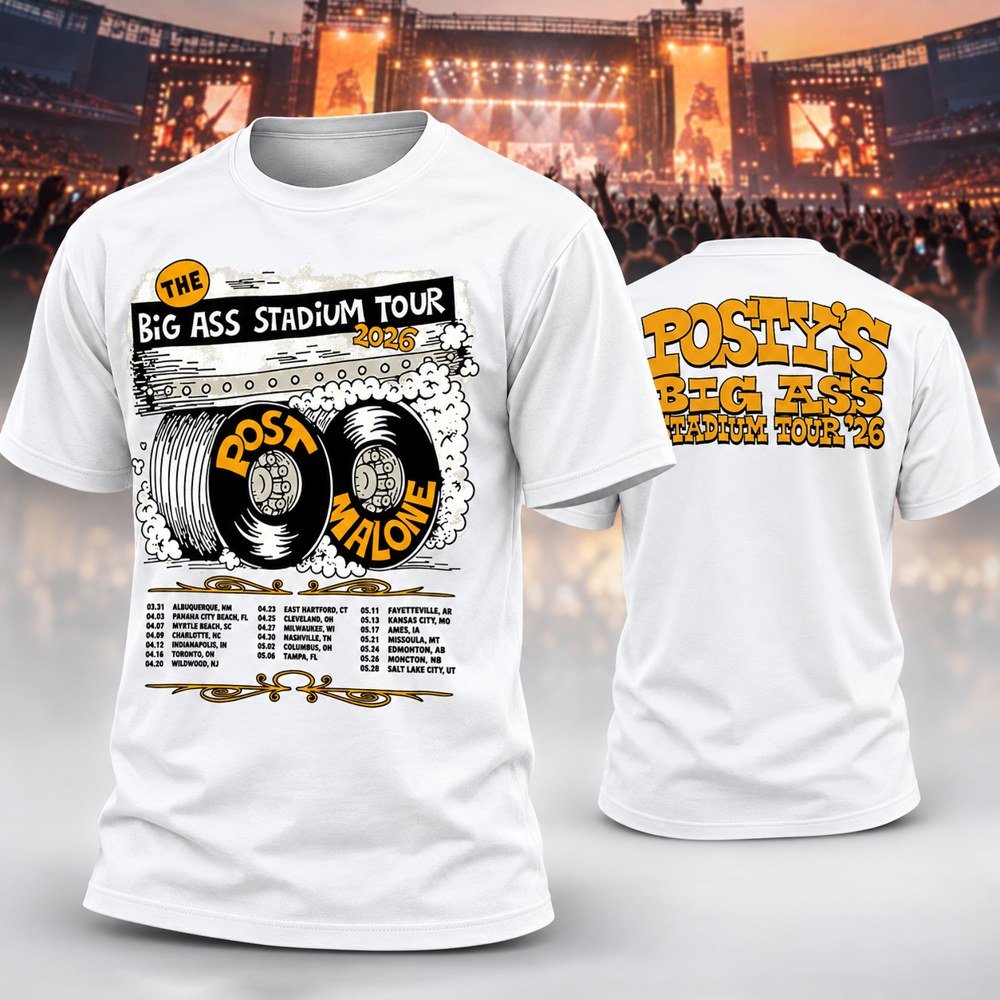 Post Malone Merch The Big Ass Stadium Tour T-Shirt Post Malone Concert Apparel Gifts For Music Lovers