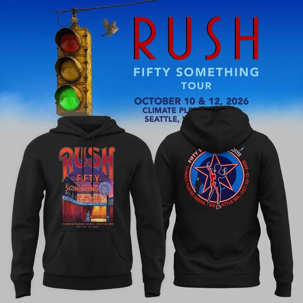 Rush Merch Fifty Something Tour 2026 Graphic Hoodie Rush Tour Outfit Rock Lovers Gifts