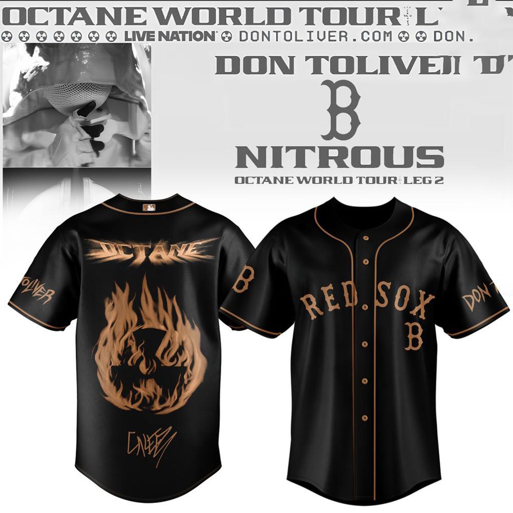 Boston Red Sox X Don Toliver Octane World Tour 2026 Baseball Jersey Red Sox Merch Fan Gifts