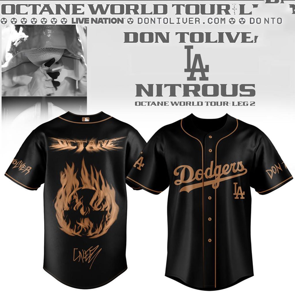 Los Angeles Dodgers X Don Toliver Octane World Tour 2026 Baseball Jersey LA Dodgers Merch