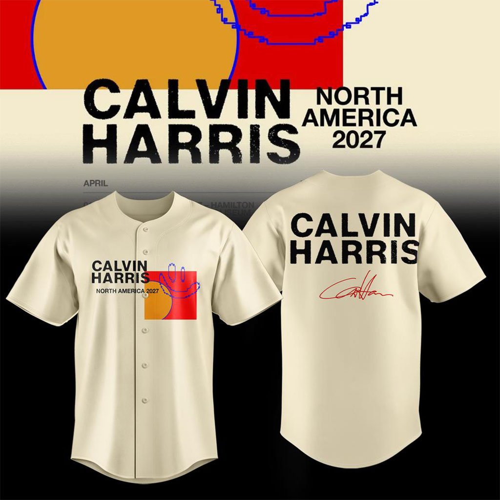 Calvin Harris North America Tour 2027 Baseball Jersey Signature Calvin Harris Merch DJ Fan Gift