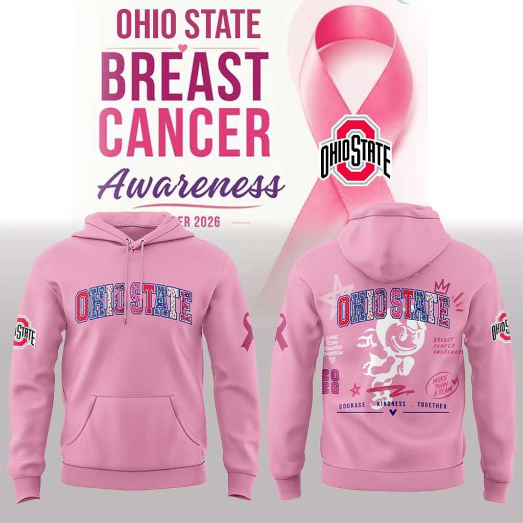 Ohio State Buckeyes Breast Cancer Awareness 2026 Hoodie Buckeyes Merch Gift For Fans