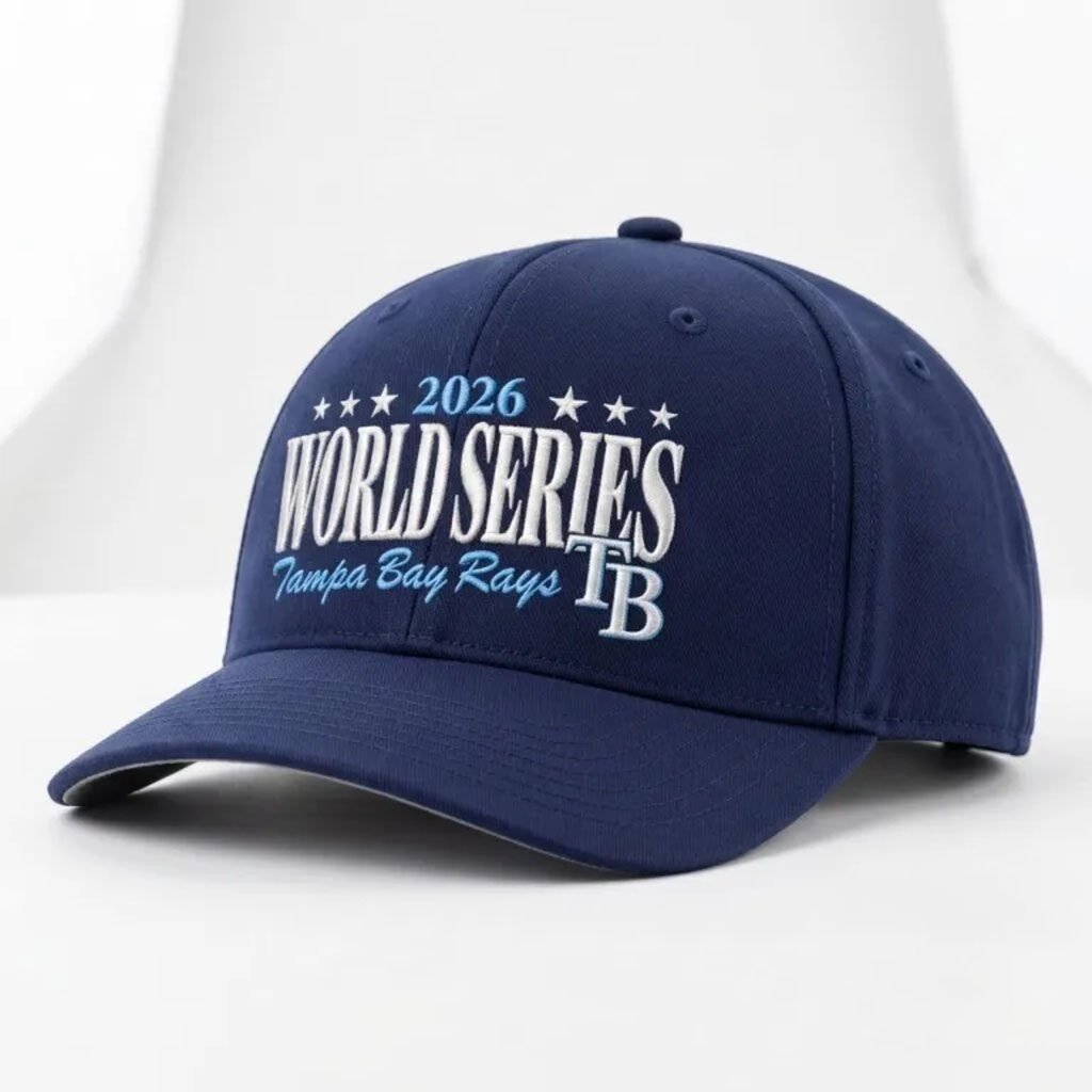 2026 Tampa Bay Rays World Series Hat Embroidered TB Rays Merch Baseball Enthusiast Gifts