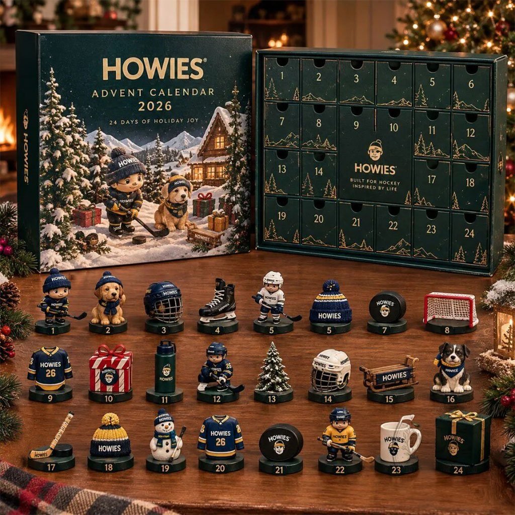 Howies Hockey Advent Calendar 2026 Holiday Joy Christmas Ornaments Gift For Hockey Lovers