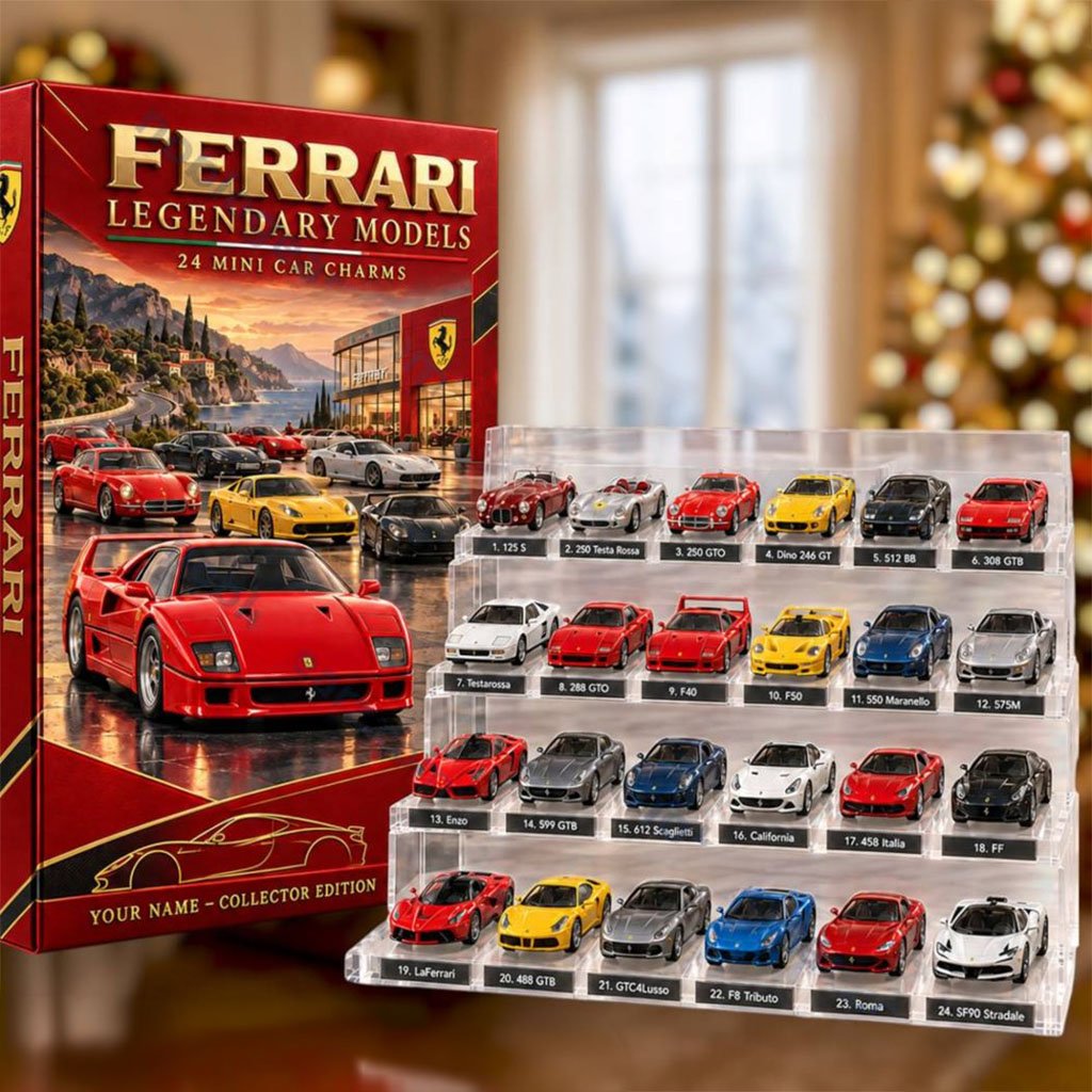 Personalized Ferrari Legendary Models Advent Calendar Car Collector Christmas Ornament Gifts
