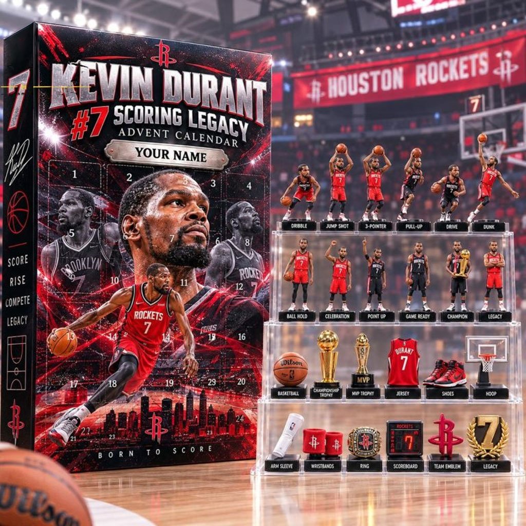 Personalized Kevin Durant Houston Rockets Advent Calendar Scoring Legacy Christmas Ornaments