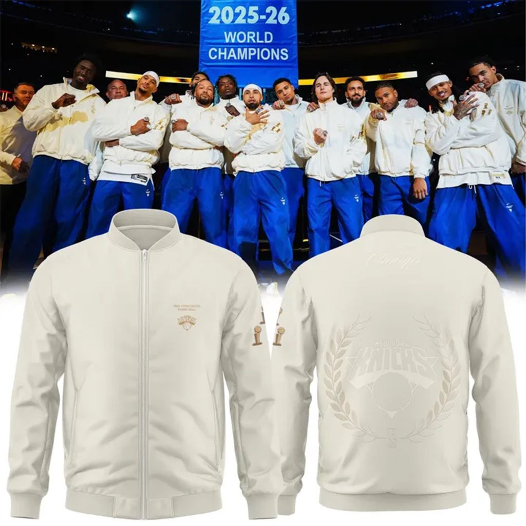 New York Knicks The Champs 2025 2026 Bomber Jacket NY Knicks Championship Merch Fan Gifts