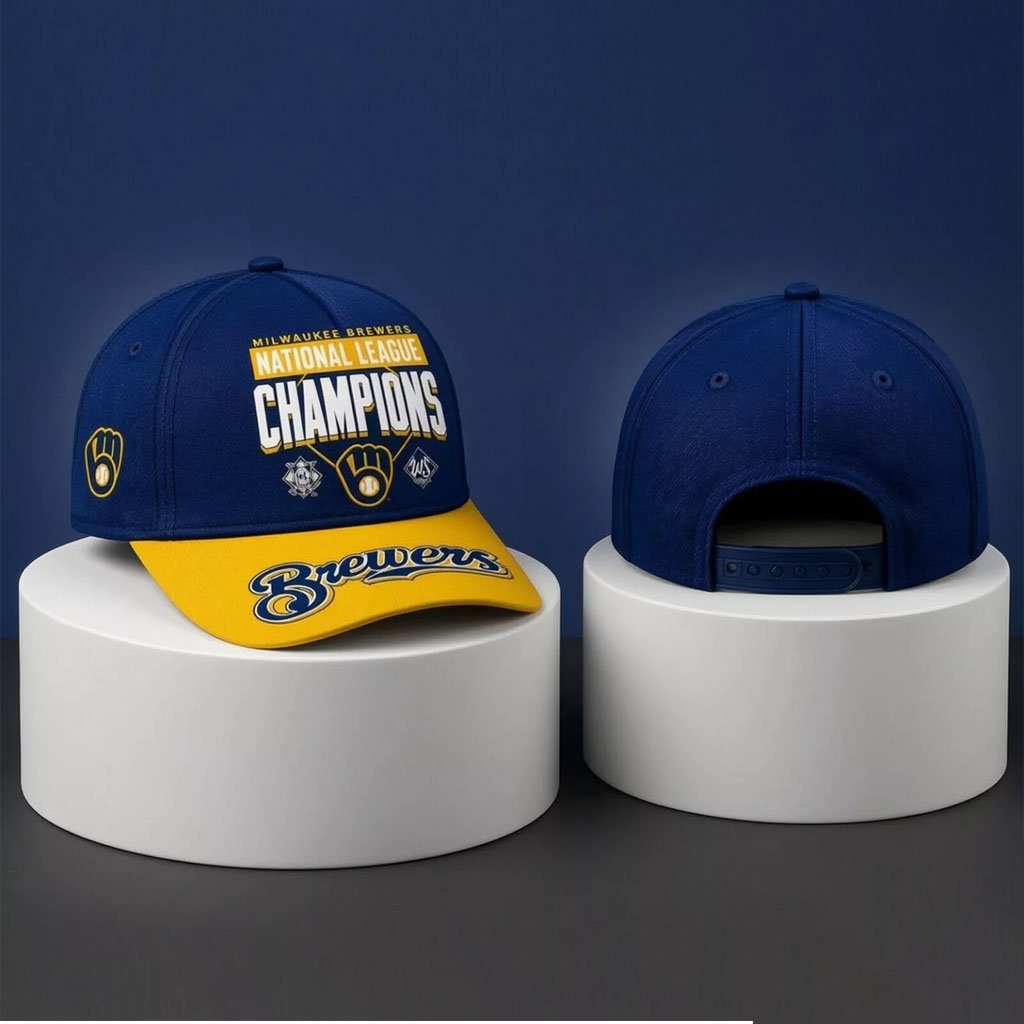 Milwaukee Brewers National League Champions Hat Brewers Merch Gifts For Baseball Lovers