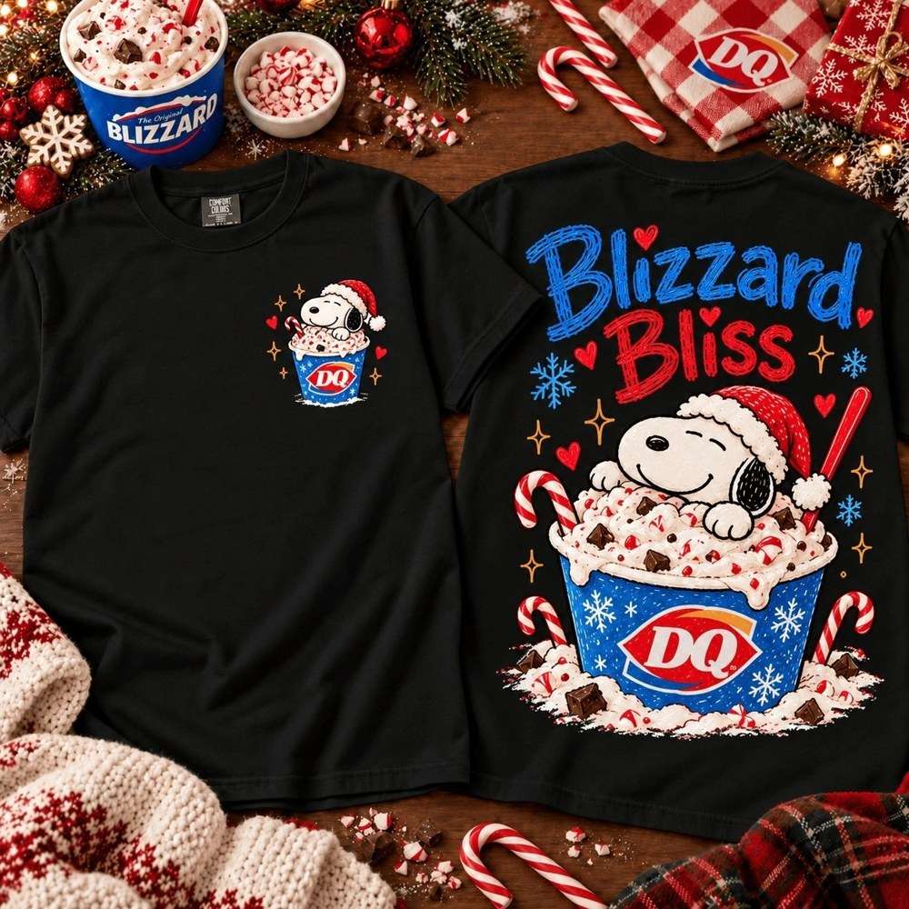 Dairy Queen Snoopy Christmas Blizzard Shirt Snoopy Apparel Gifts For Ice Cream Lovers