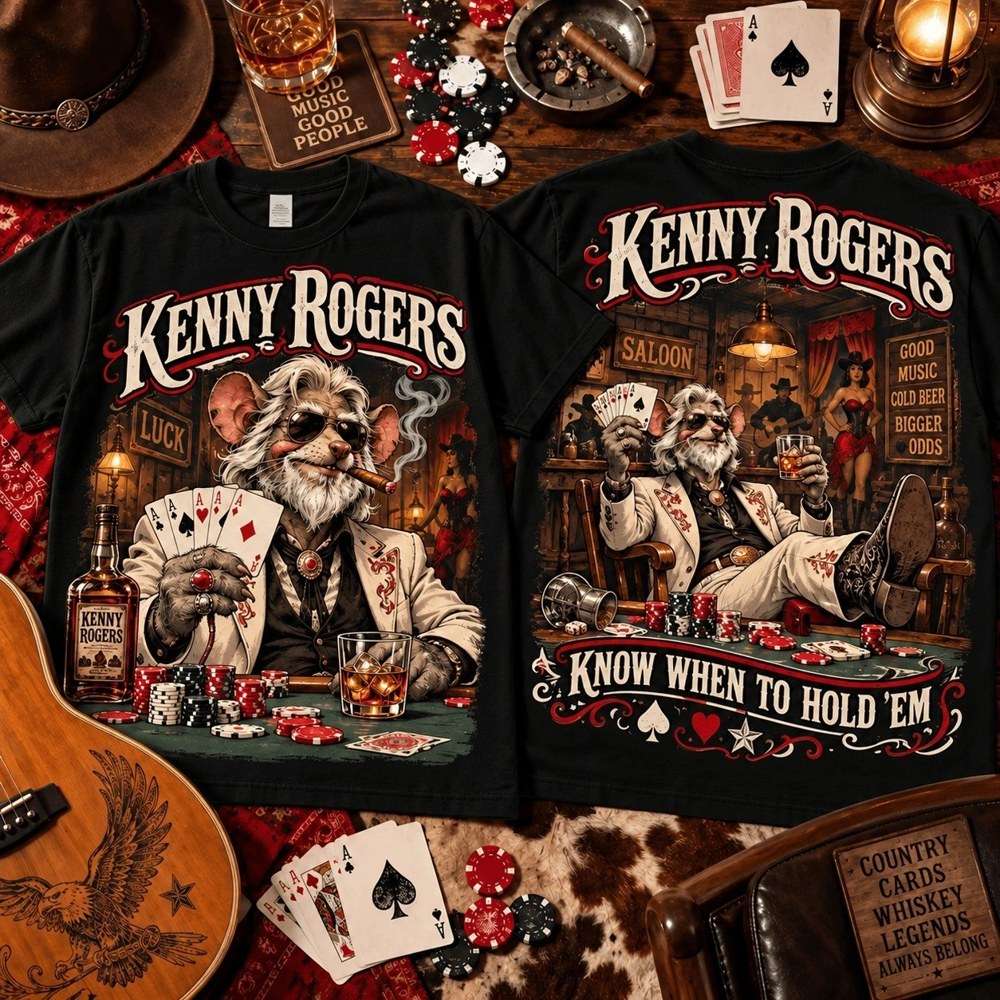 Rat Fink Kenny Rogers Know When To Hold Em Shirt Kenny Rogers Merch Gift for Country Music Fans