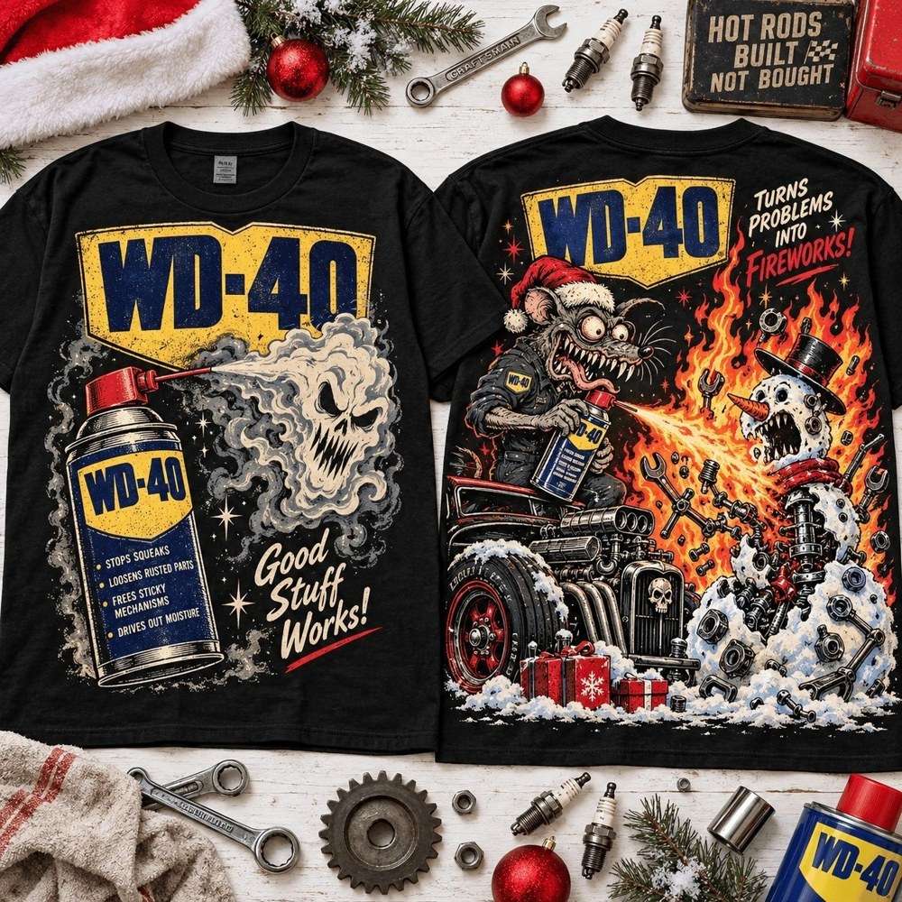 WD-40 x RatFink Merch Turn Problems Into Fireworks Shirt RatFink Outfit Gifts For Him