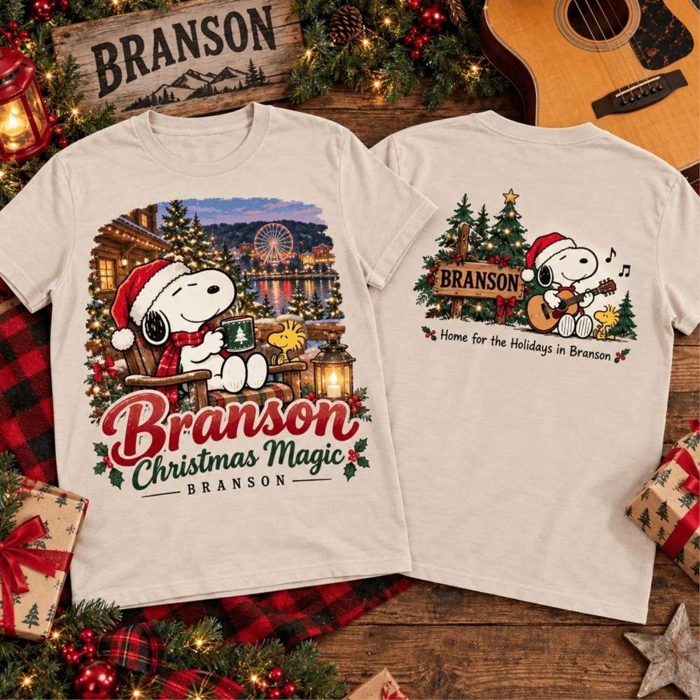 Snoopy Branson Christmas Magic Music Town Retro Shirt Funny Snoopy Gear Gifts For Xmas