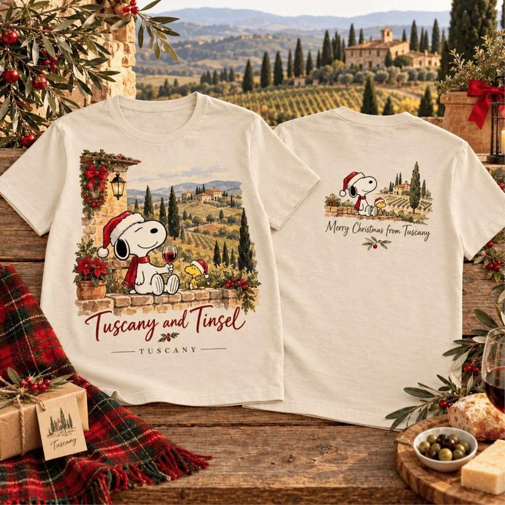 Peanuts Merch Tuscany And Tinsel Peanuts Shirt Cartoon Outfit Gifts For Him
