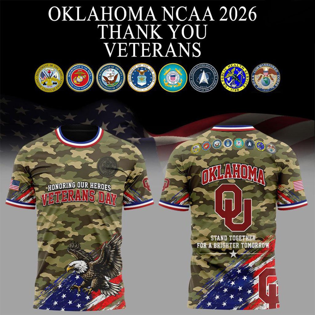 Oklahoma Sooners Veterans Day 2026 T-Shirt Camo Honoring Our Heroes Shirt Sooners Merch