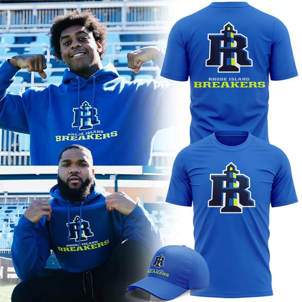 Rhode Island Breakers Primary Logo 2026 T-Shirt Breakers Merch Gifts For Football Fan