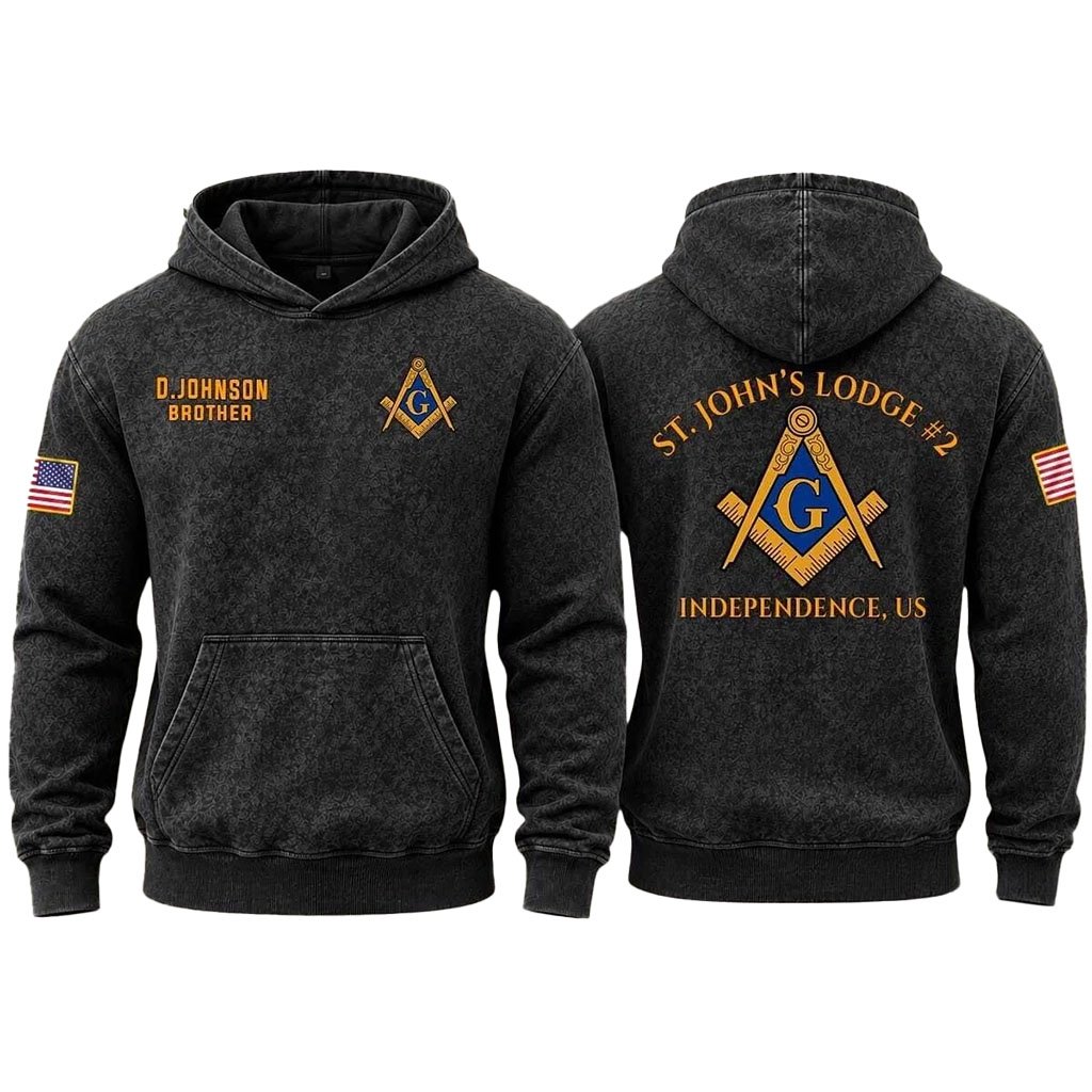 Custom Freemasonry St John's Lodge 2 Independence Hoodie Best Gift For Men