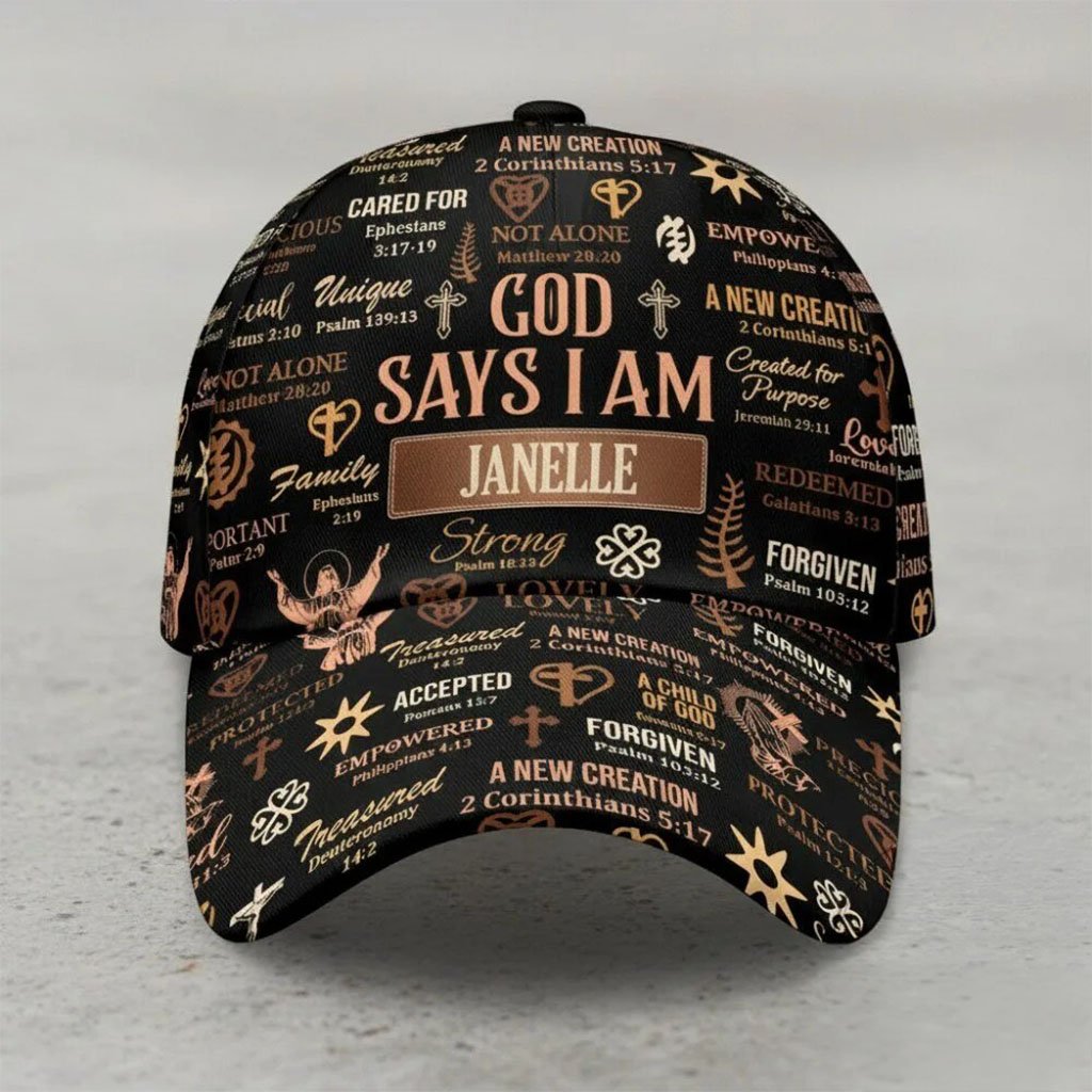 Personalized God Says I Am Hat Christian Baseball Cap Religious Gifts For Friends