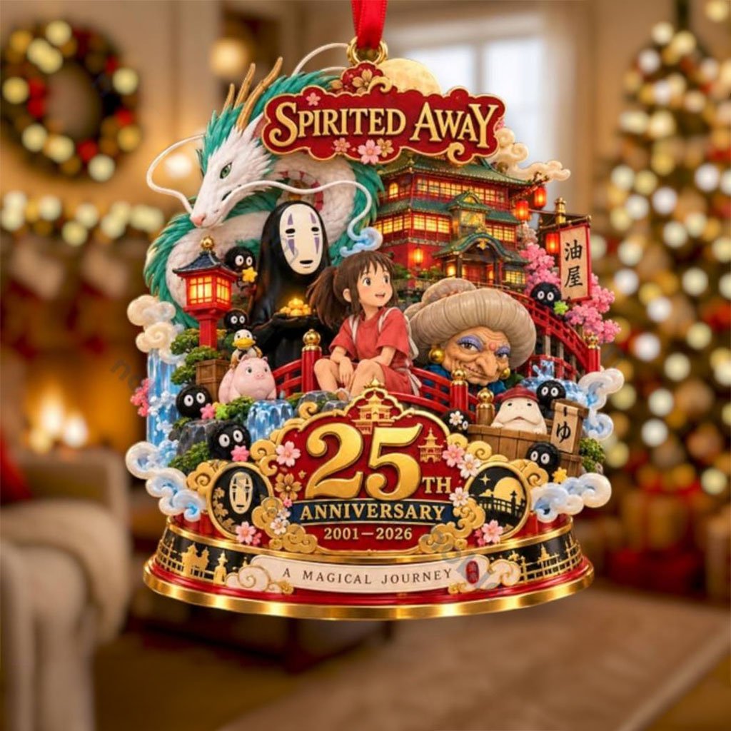 Spirited Away 25th Anniversary Christmas Ornament A Magical Journey Decor Anime Fan Gifts