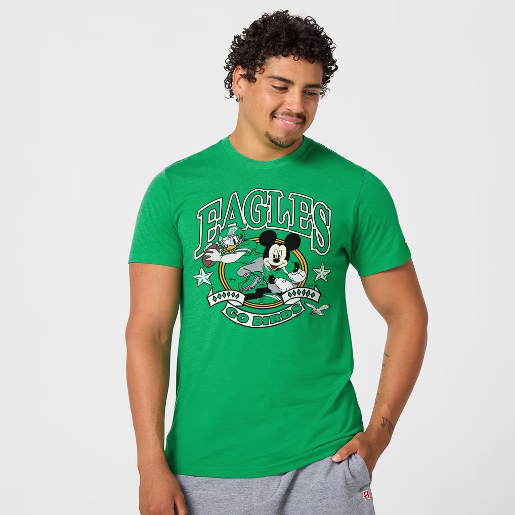 Disney X NFL Merch Philadelphia Eagles X Mickey Mouse T-Shirt Go Birds Tee Gift For Football Fan