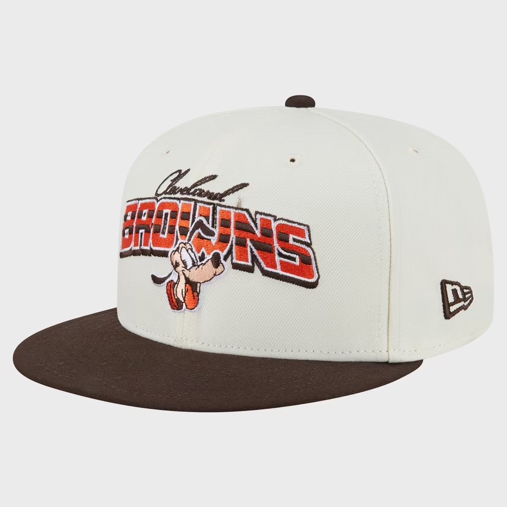 Disney X NFL Collab Merch Cleveland Browns Pluto New Era Snapback Hat Football Present Ideas